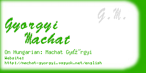 gyorgyi machat business card